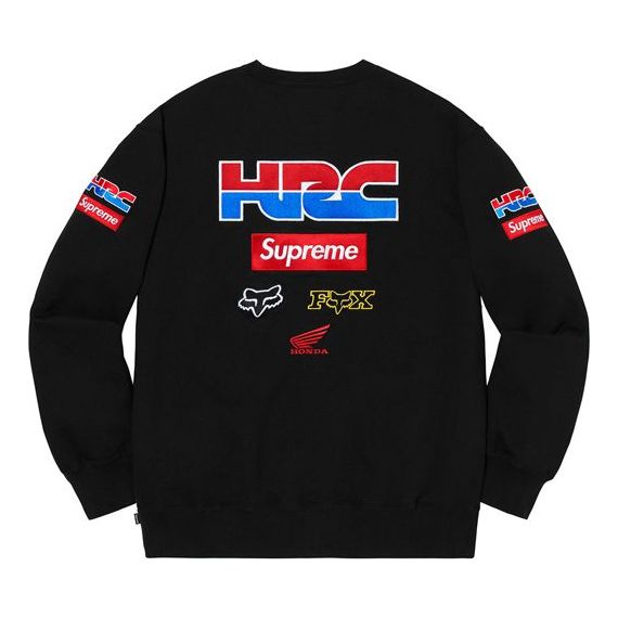 Пуловер Supreme Honda x Fox Racing Crewneck Sweatshirt Черно | SUP-FW19-592