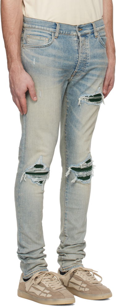 Дънки AMIRI MX1 Suede Patch Slim Jeans Синьо | AMDNSY1135, 1