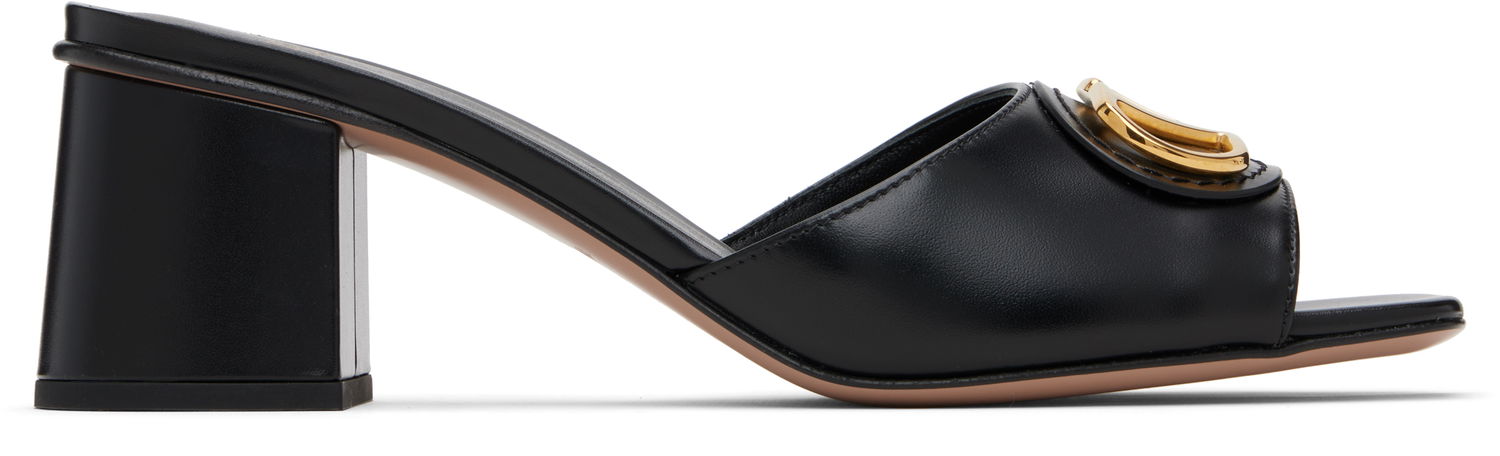 Кецове и обувки Valentino Valentino Garavani VLogo Signature Heeled Slide Sandals Черно | 7W2S0MH7DSH, 0