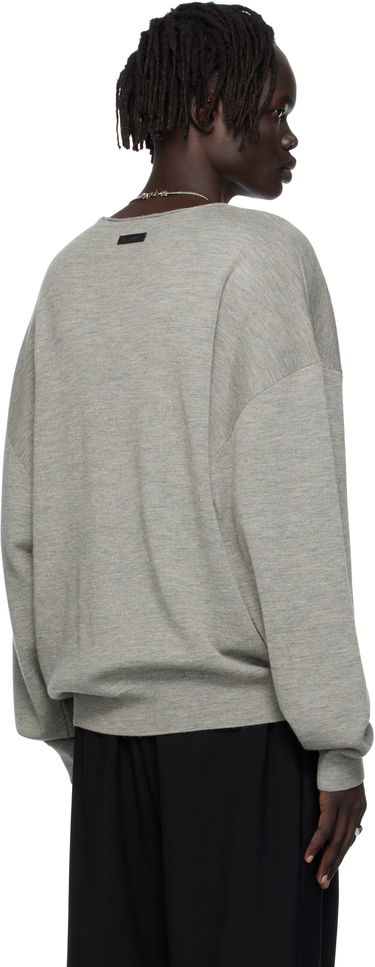 Пуловер Fear of God Fear of God ESSENTIALS Long Sleeve Crewneck Sweater Сиво | 192SP256495F, 2
