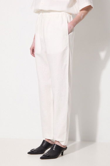 Панталони PANGAIA Pangaia DNA Linen High Waist Trousers Бяло | 10001914, 3