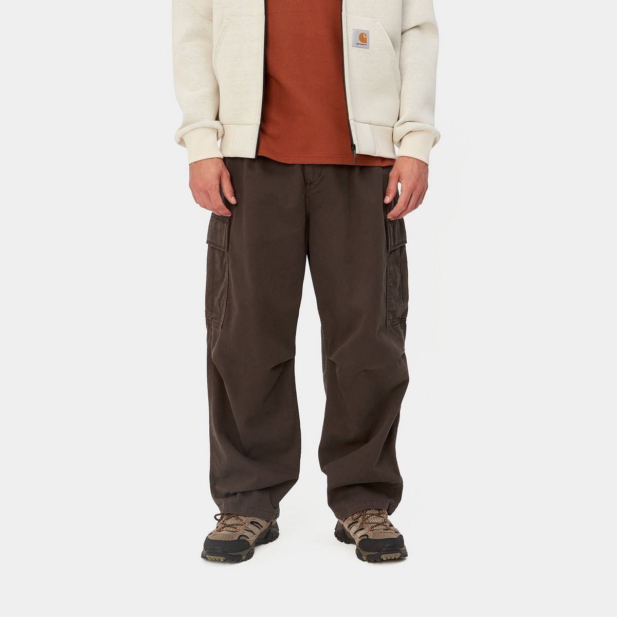 Карго панталони Carhartt WIP Cole Cargo Pant "Buckeye garment dyed" Кафяво | I031218_BV_GD, 0