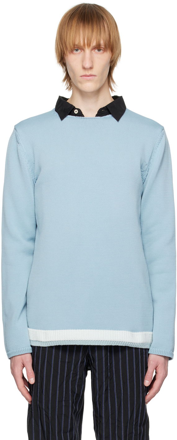 Пуловер Comme des Garçons CDG Homme Deux Crewneck Sweater Синьо | DK-N508-051, 0