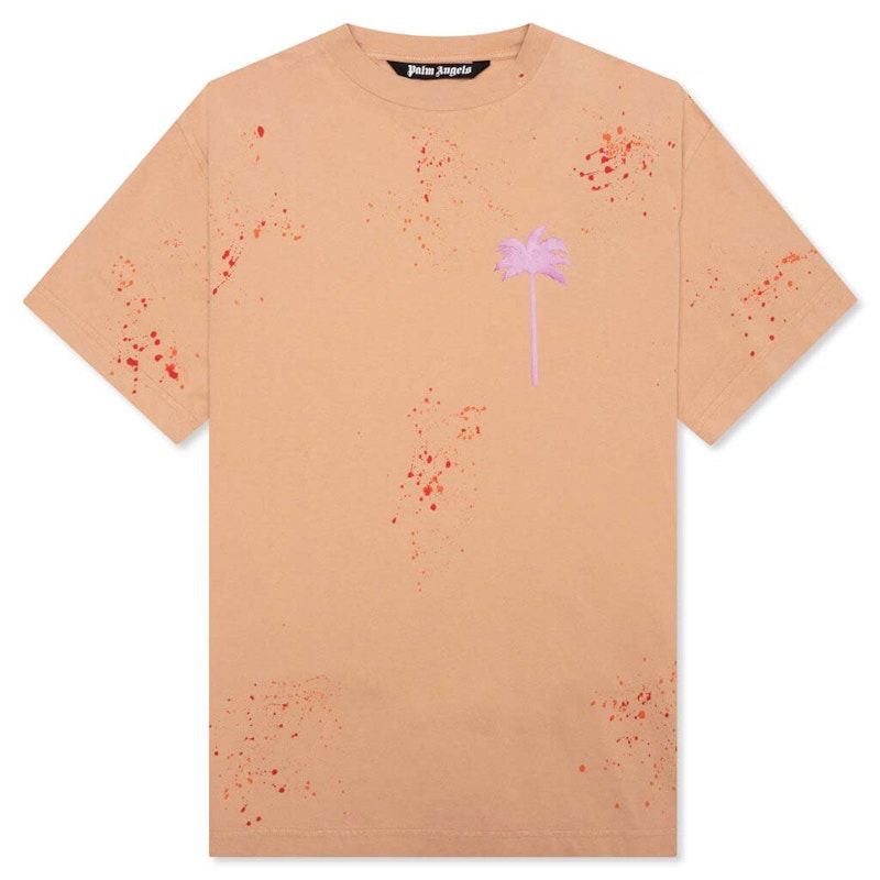 Тениска Palm Angels Embroidered Palm Logo Paint Splatter T-shirt Многоцветен | pmaa001s23jer0106235