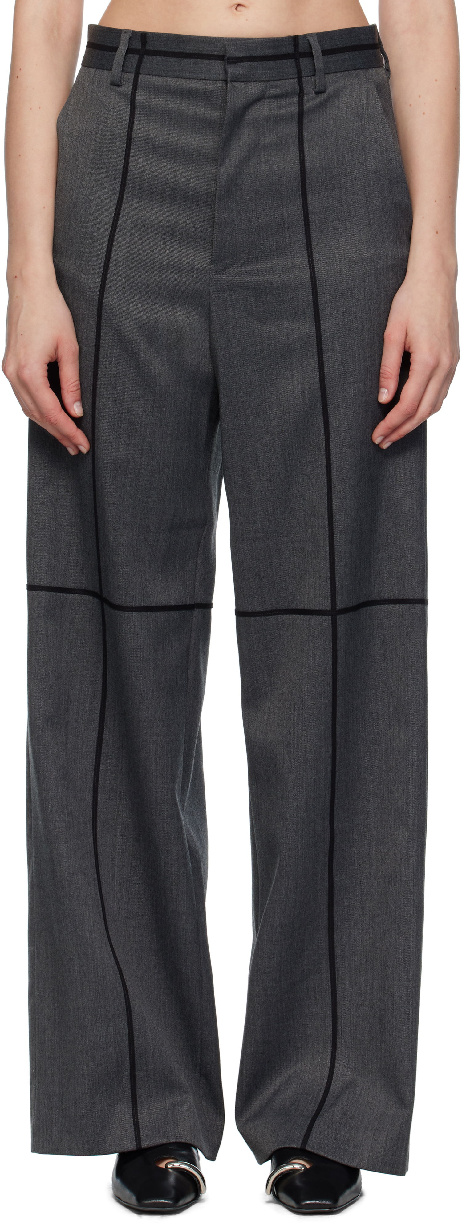 Панталони Maison Margiela MM6 Maison Margiela Tailoring Wool Trousers Сиво | S52KA0543 S47848, 0