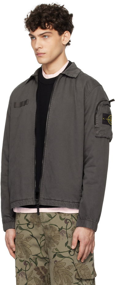 Яке Stone Island Stone Island Organic Broken Twill 'OLD' Jacket Сиво | K1S15 1200003 S0004, 3