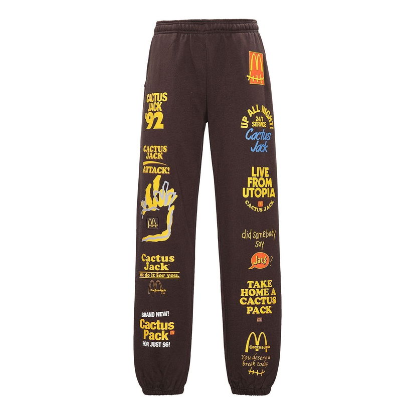 Спортни панталони Cactus Jack by Travis Scott Travis Scott x McDonald's Sticker Bomb Sweatpants Кафяво | TC-23