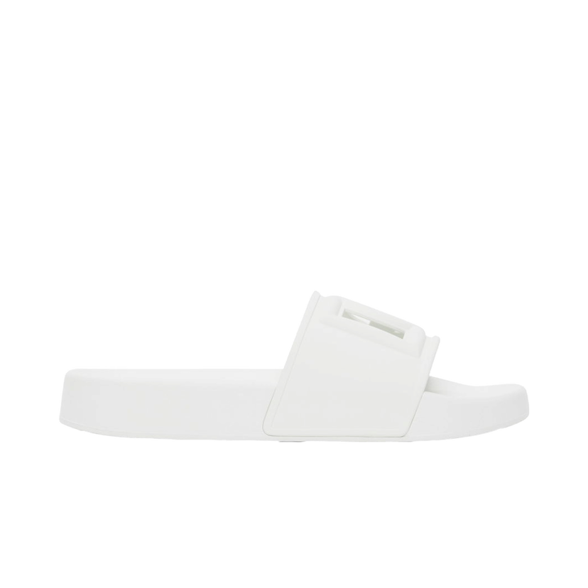 Кецове и обувки Dolce & Gabbana White Cutout Slides Бяло | CW2079 AO666