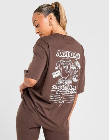 Тениска adidas Originals Coffee Club Graphic T-Shirt Кафяво | KV1587, 3