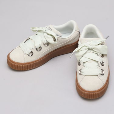 Кецове и обувки Puma Platform Kiss Suede Wn's blue flower - silver Зелено | 366461 02, 2