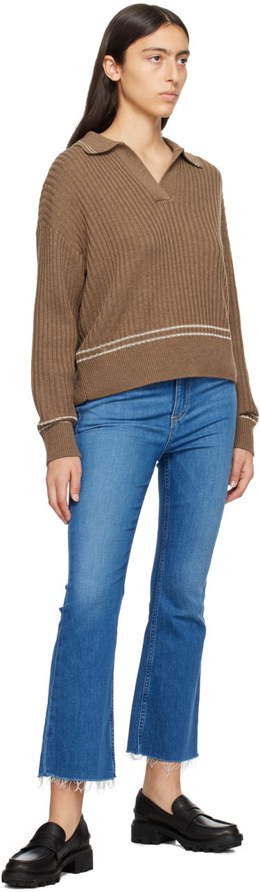 Дънки rag & bone Casey High-Rise Frayed Flare Jeans Синьо | WDD23F2917C2C1, 3