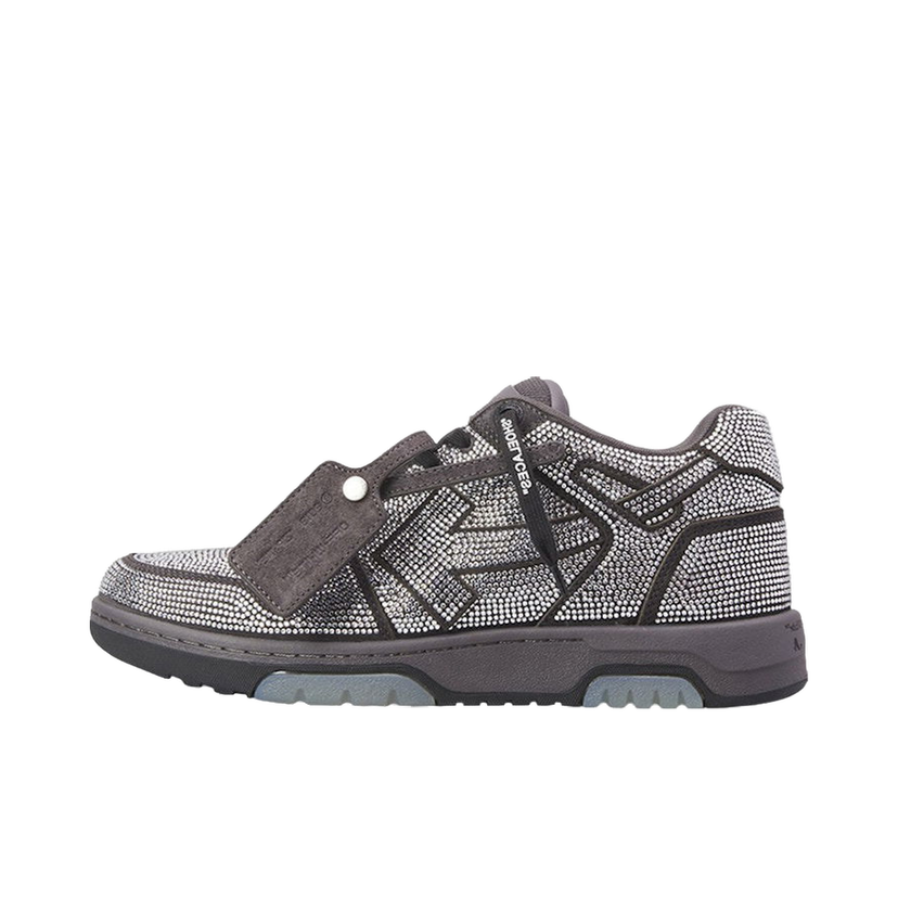 Кецове и обувки Off-White Out Of Office OOO Low Tops Dark Grey Strass Сиво | OMIA189S23LEA0080701