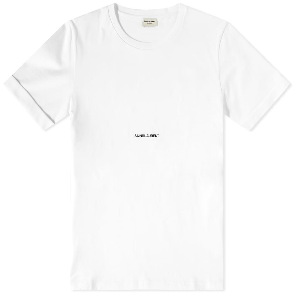 Тениска Saint Laurent Archive Logo Tee Бяло | 464572-YB2DQ-9000, 0