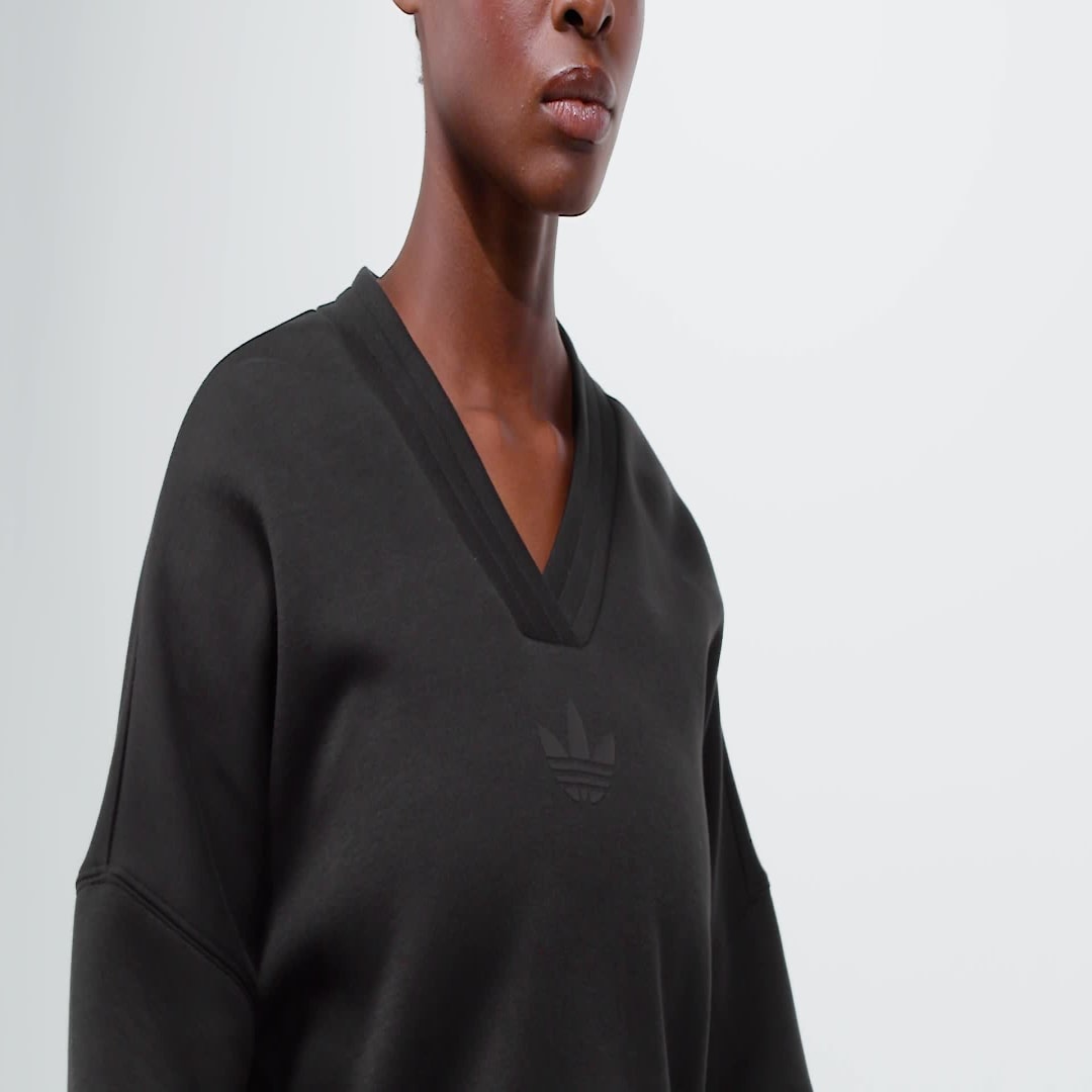 Пуловер adidas Performance Cropped V-Neck Sweatshirt Черно | JJ0958, 1
