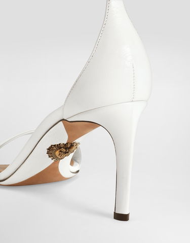 Аксесоари Dolce & Gabbana Dolce & Gabbana Polished Goatskin Heeled Sandals Бяло | CR1774A573880002, 3