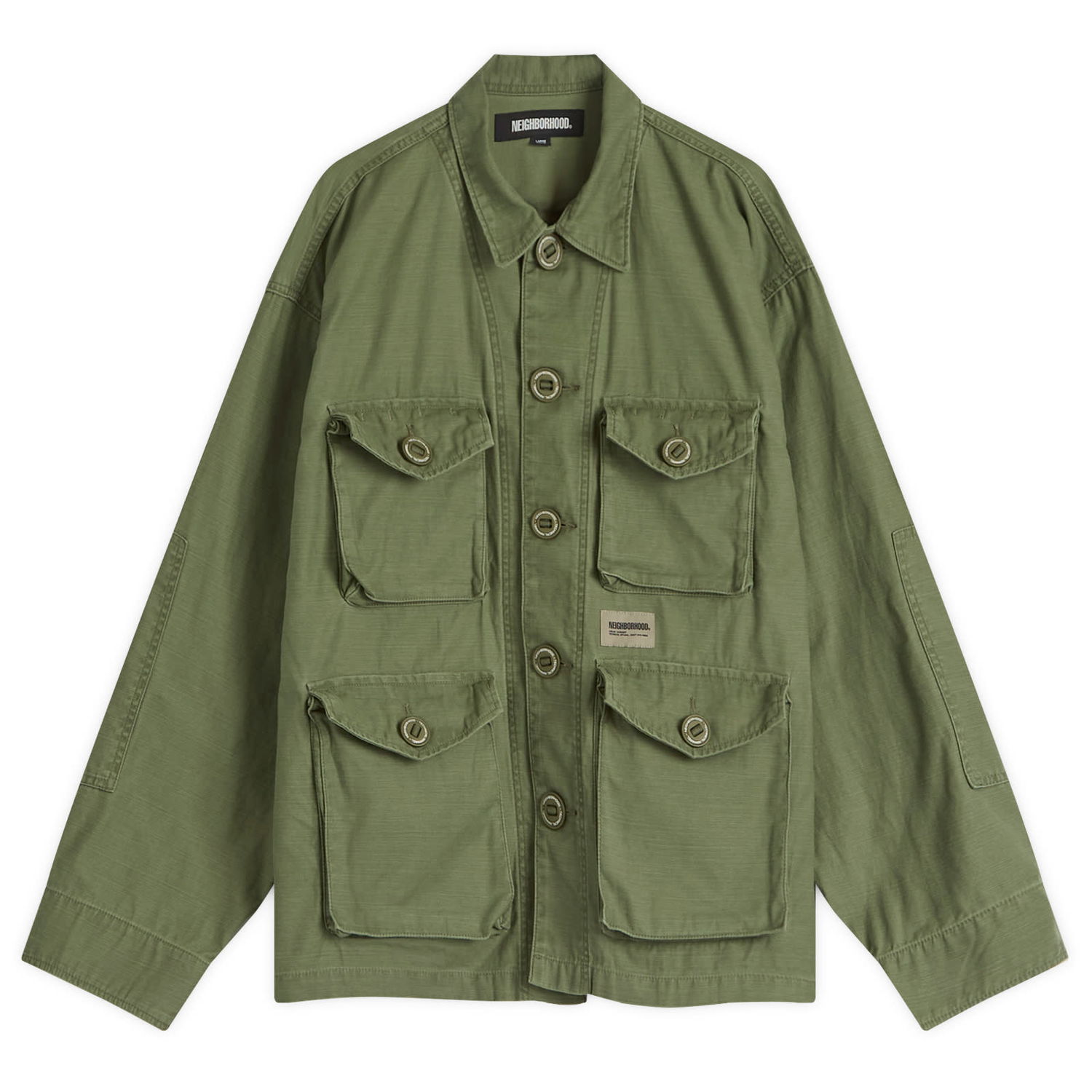 Яке Neighborhood BDU Shirt, Size Large Зелено | 251SPNH-SHM04-OLV, 1