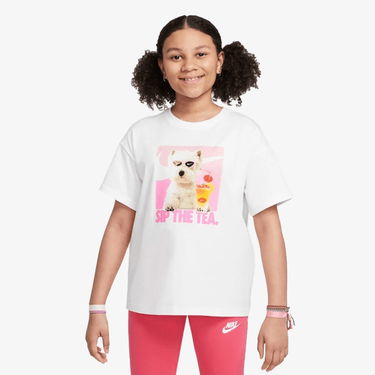 Тениска Nike Girls' T-Shirt Бяло | HQ2337-100, 0
