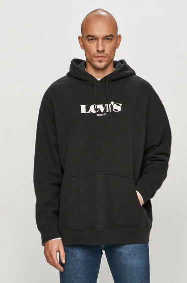 Суитчър Levi's Relaxed T2 Graphic Logo Hoodie Черно | 38479-0039, 3