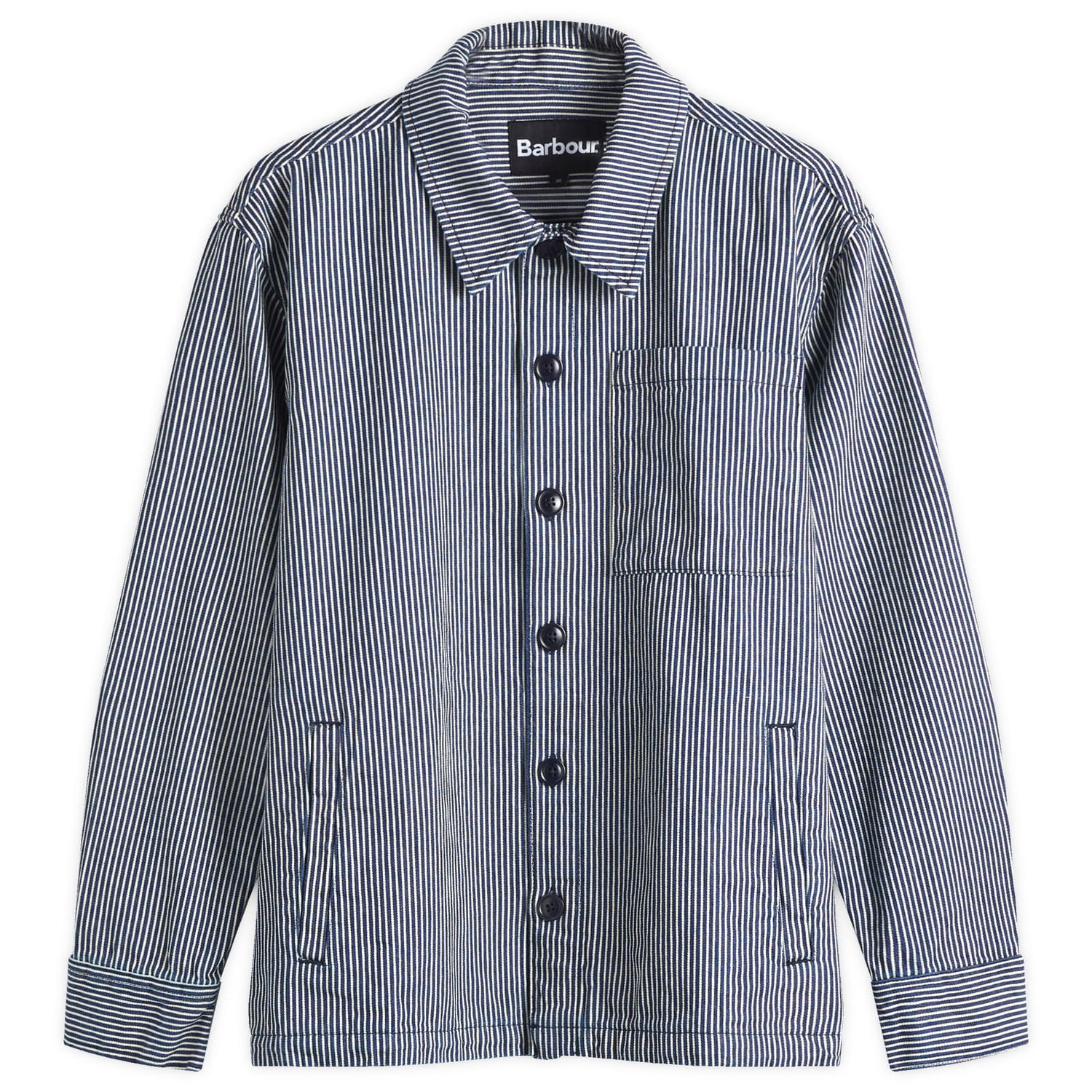 Риза Barbour Barbour Men's Ticking Stripe Overshirt Синьо | MOS0422IN32, 0