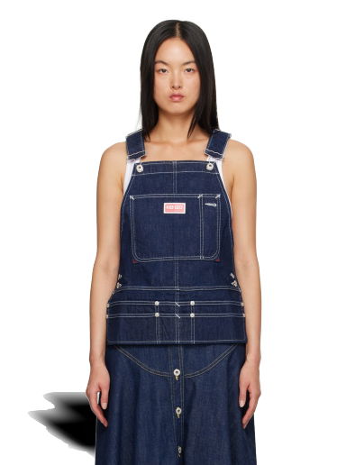 Потник KENZO Paris Dungaree Denim Tank Top Тъмно синьо | FD65DT1516B1