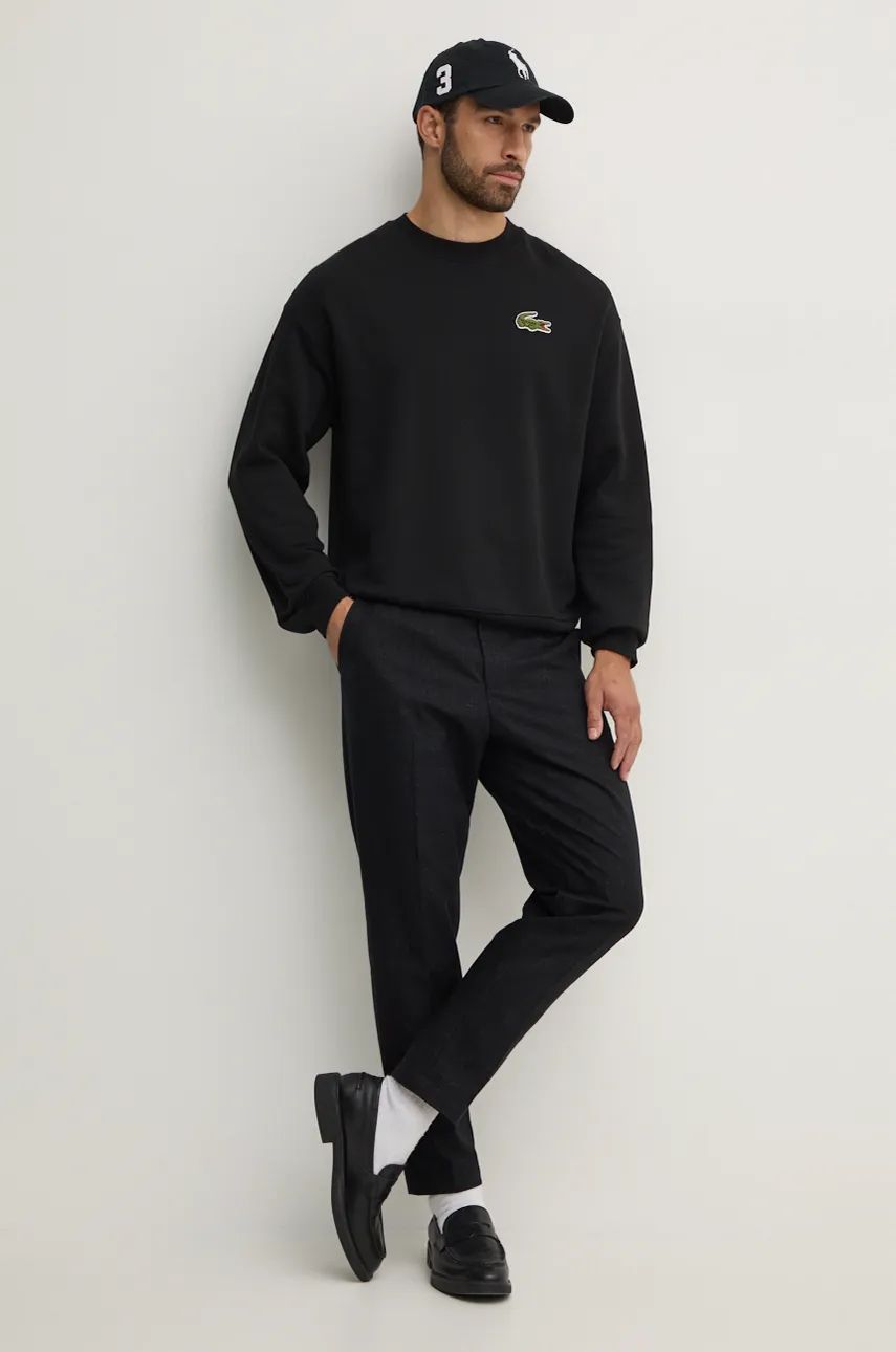 Суитчър Lacoste Black Minimalist Sweatshirt Черно | SH2741, 1