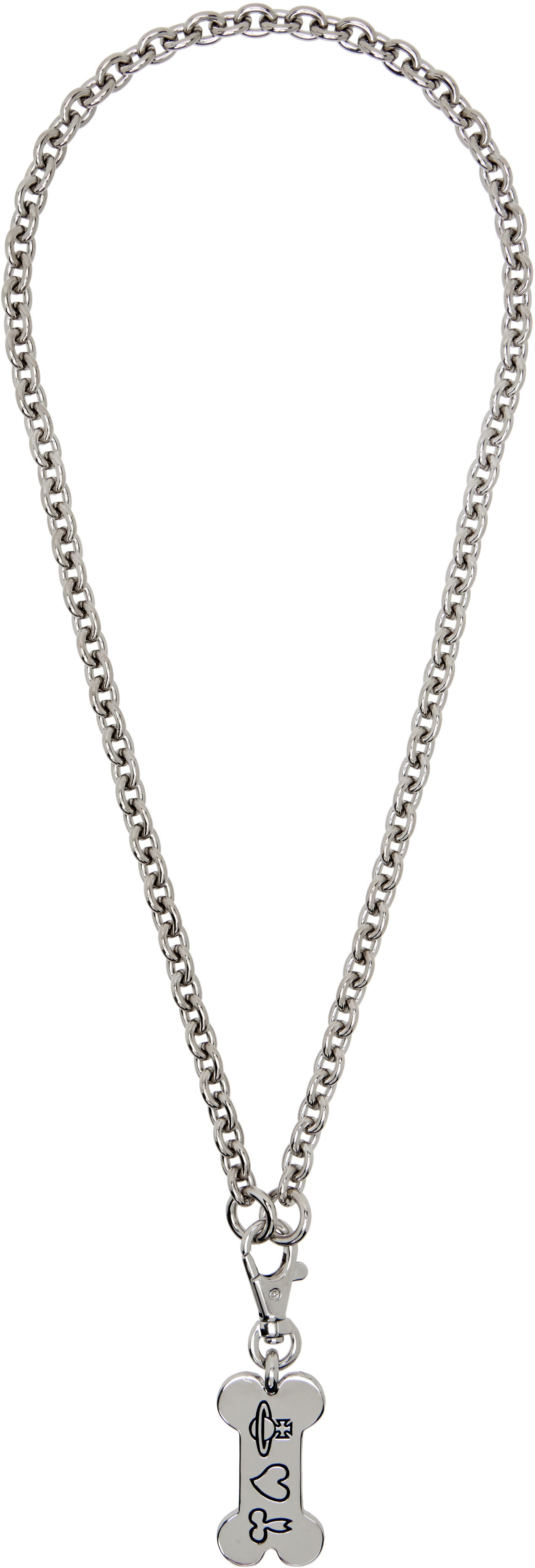 Колие Vivienne Westwood Vivienne Westwood Dog Tag Pendant Necklace Металик | 630203GV-02P017-, 0