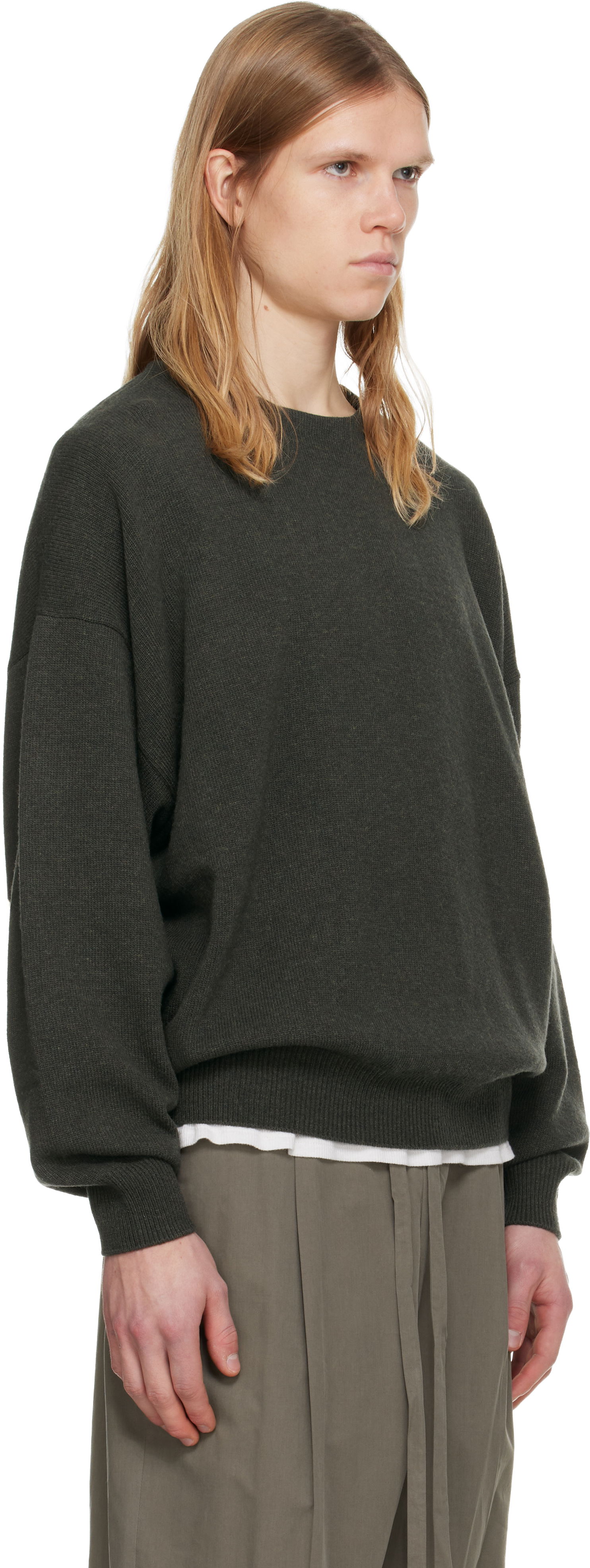 Пуловер Fear of God Edge Knit Crewneck Sweater Зелено | FG25FW20-201LAW-019, 1