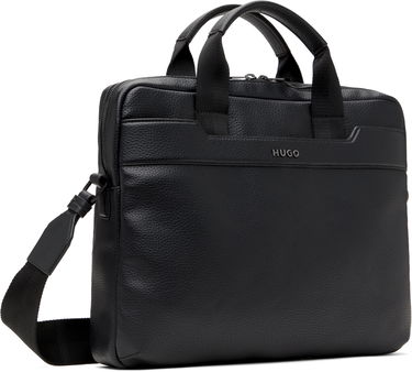 Дамска чанта BOSS Hugo Grained Faux-Leather Briefcase Черно | 50541947, 1