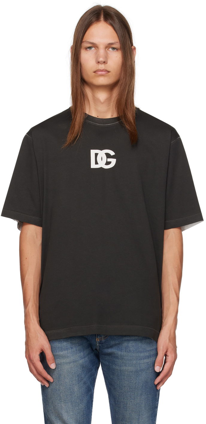 Тениска Dolce & Gabbana Black 'D&G' T-Shirt Черно | G8PN9TG7JJ8, 0
