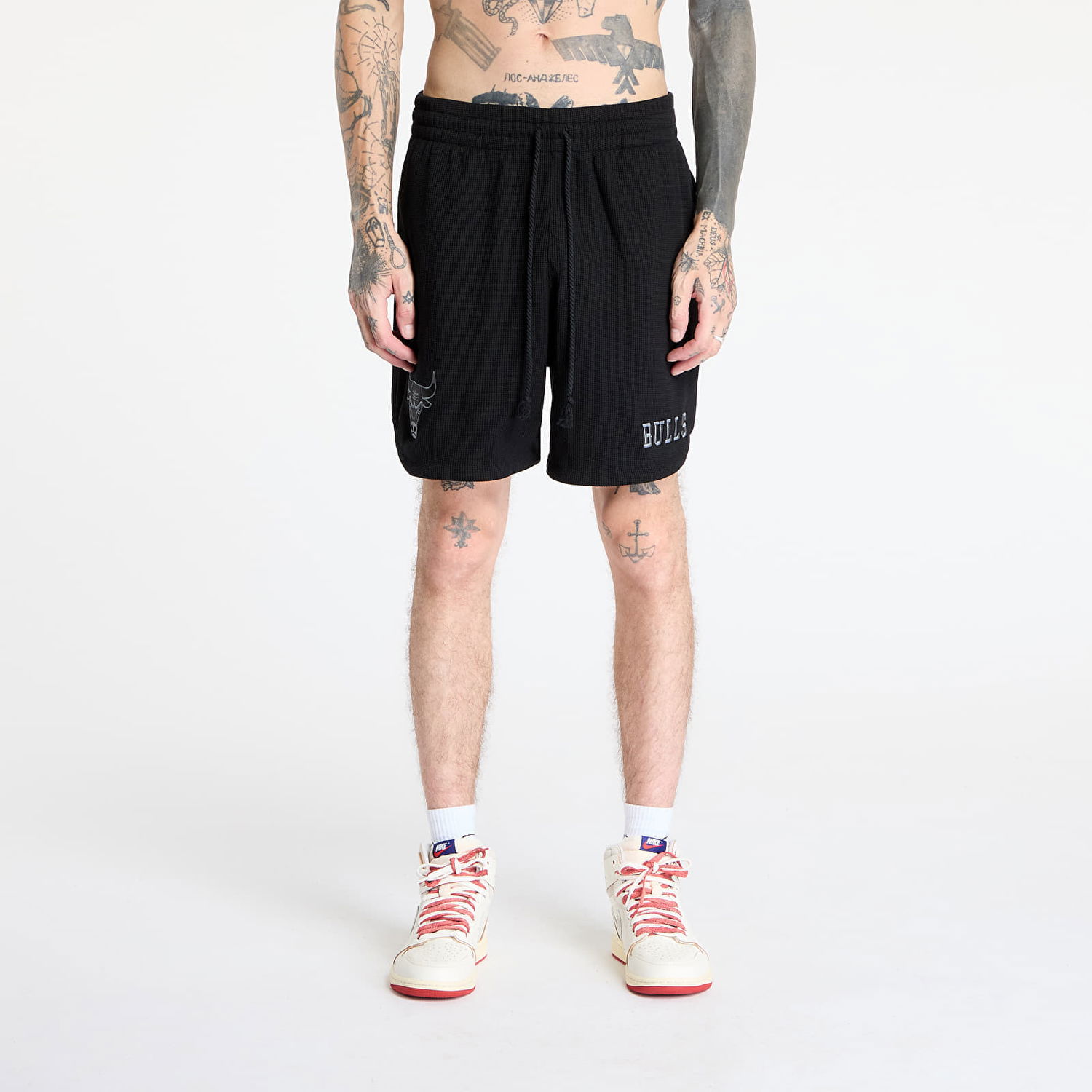 Къси панталони New Era Chicago Bulls Waffle Shorts Черно | 60667890, 0
