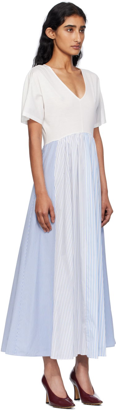 Pокля Max Mara Weekend Max Mara Bronzo Striped Midi Dress Синьо | 2515621082600, 1