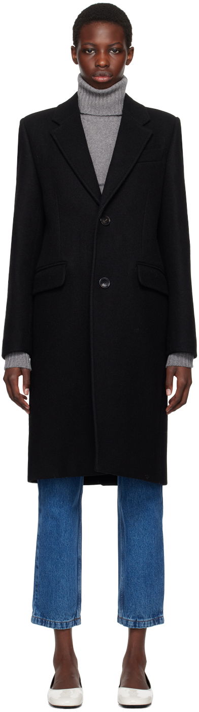 Палта AMI Paris Black Two-Button Coat Черно | FCO010.WV0049, 0