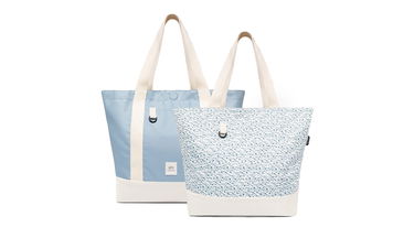 Голяма пазарска чанта Lefrik Strata Reversible Bag Flowers Синьо | Reversible_FLR, 0