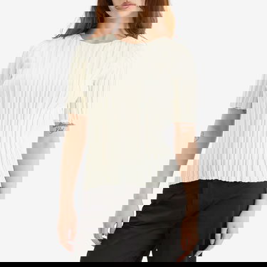 Тениска Pleats Please Issey Miyake Issey Miyake Pleats Please Rib Knit T-Shirt Бяло | PP56KK852-02, 2