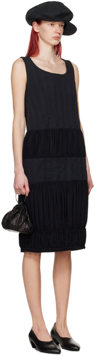 Pокля Comme des Garçons Comme des Garçons Ruched Midi Dress Черно | RM-A005-051, 1