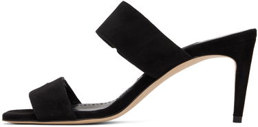 Аксесоари Manolo Blahnik Manolo Blahnik Nebre Suede Heeled Mules Черно | 223-1354, 2