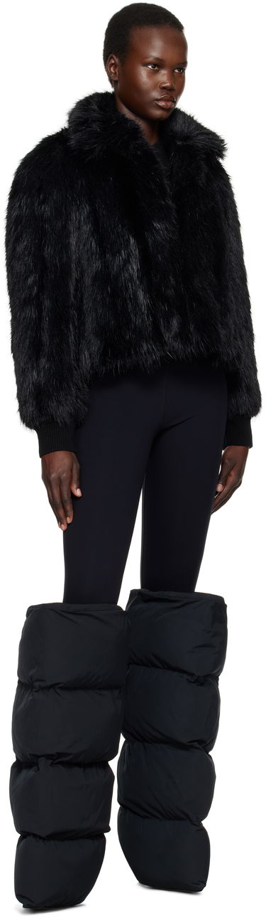 Яке бомбър Balenciaga Faux-Fur Cropped Jacket Черно | 790841 TPQ23, 3