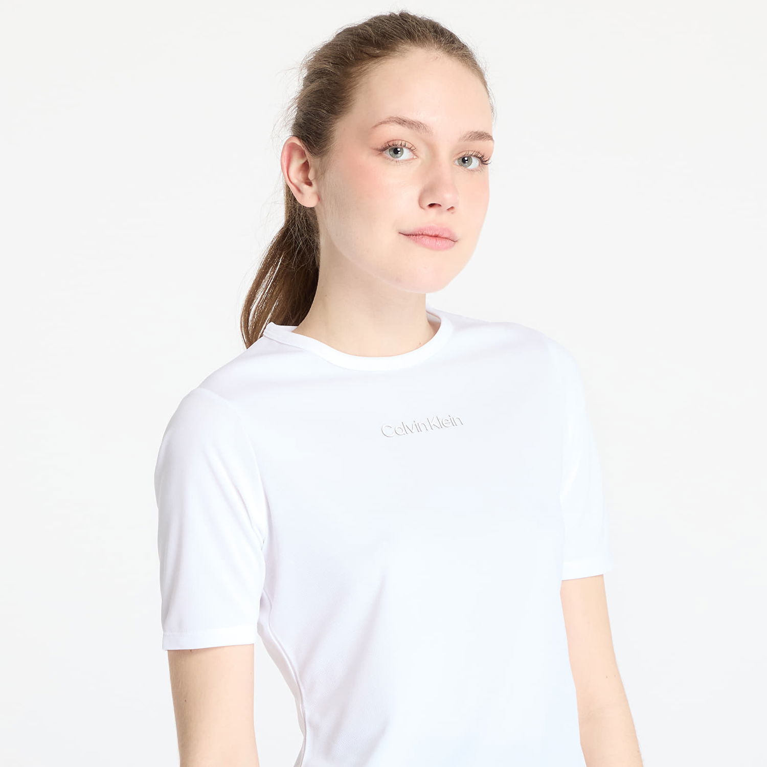 Съкратен топ CALVIN KLEIN Calvin Klein Sport Short Sleeve Tee Бяло | LVGWS4K238 YAA, 1