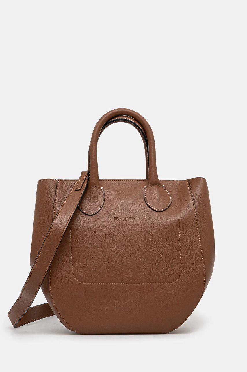 Дамска чанта JW Anderson JW Anderson Small Punch Tote Bag Кафяво | HB0680.LA0250.621, 0