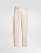 Dolce & Gabbana Linen Pants with Turn-Ups