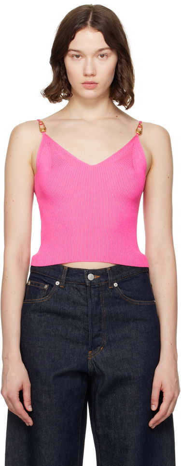 Потник Versace Versace Safety Pin Knit Crop Camisole Розово | 1017770_1A12699, 0