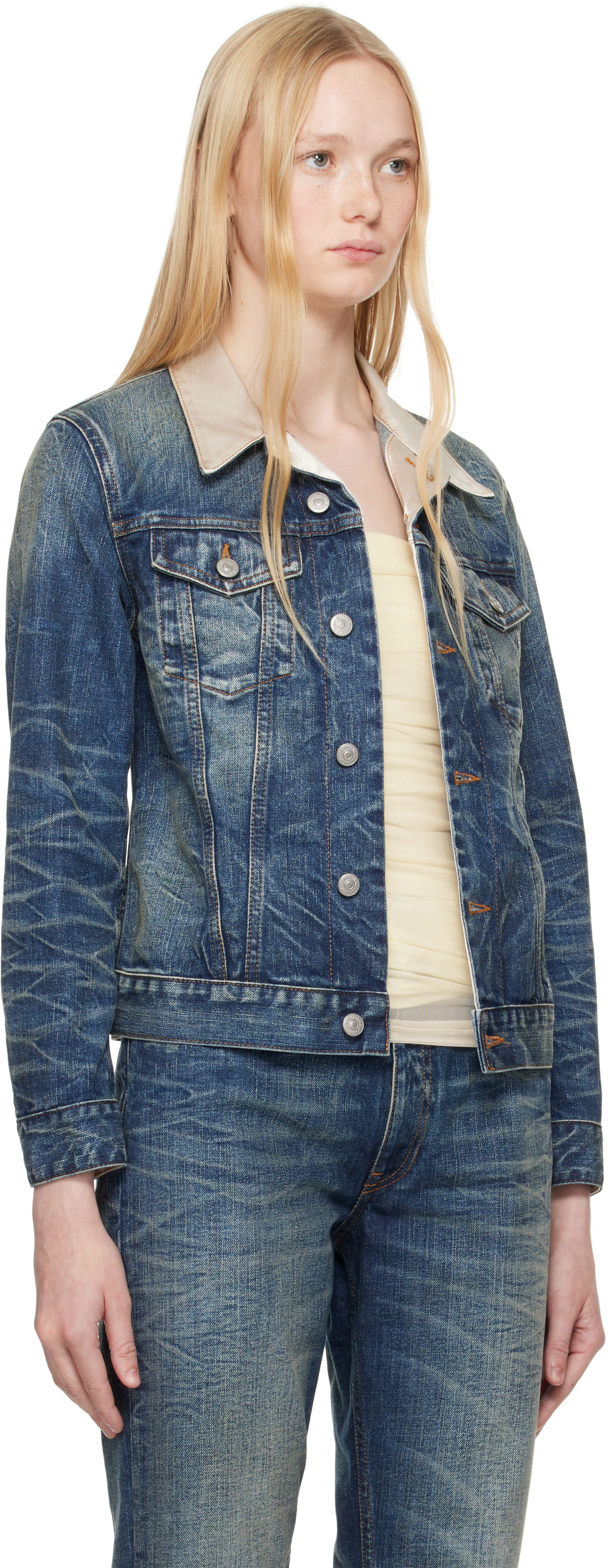 Яке Maison Margiela MM6 Maison Margiela Sports Denim Jacket Синьо | S62AN0141 M30016, 1