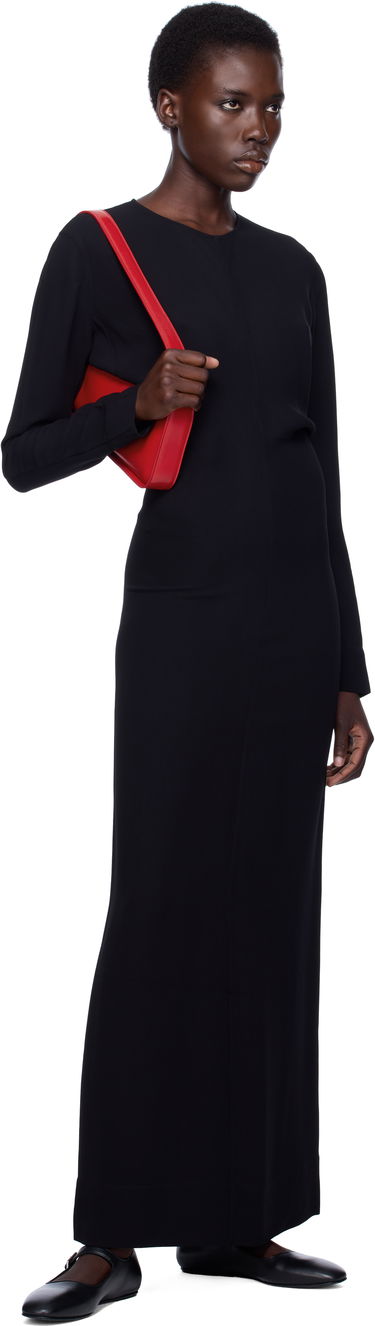 Pокля TOTEME TOTEME Long-Sleeve Slouch Waist Maxi Dress Черно | 252-WRD4592-FB0414, 3