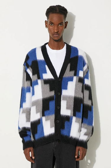 Пуловер Marcelo Burlon AOP Damier Cross Knit Cardigan Сиво | CMHB001F24KNI0010645, 0