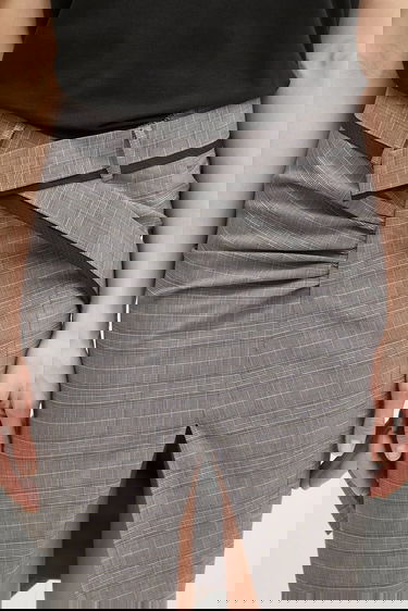 Пола Ottolinger Ottolinger Drape Pencil Mini Skirt Сиво | 123.300523.02, 4