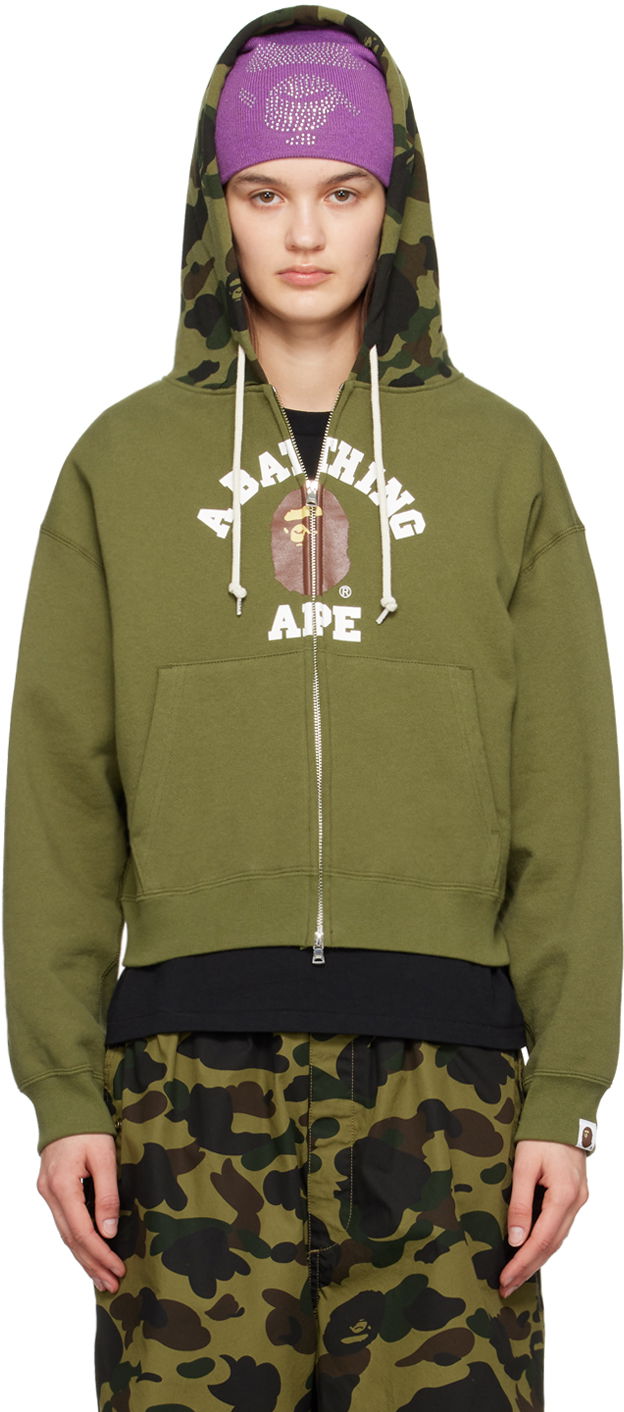 Суитчър BAPE 1st Camo College Hoodie Зелено | 001ZPK302008L, 0