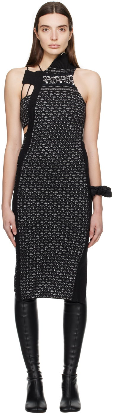 Pокля Maison Margiela MM6 Asymmetric Midi Dress Черно | S52DD0034 S18451, 0