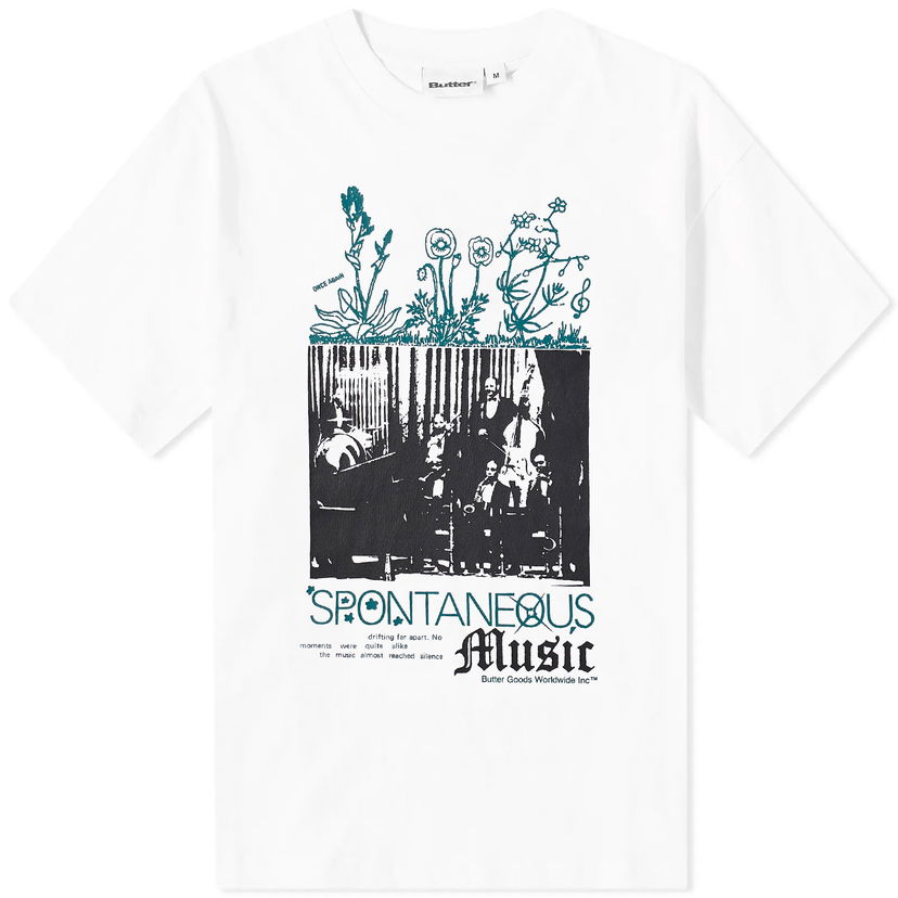 Тениска Butter Goods Spontaneous Music T-Shirt Бяло | BUTTERQ1240031