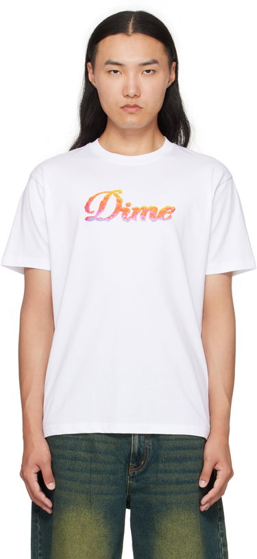 Тениска Dime Cursive Cloud T-Shirt Бяло | DIMEFA2564WHT, 0