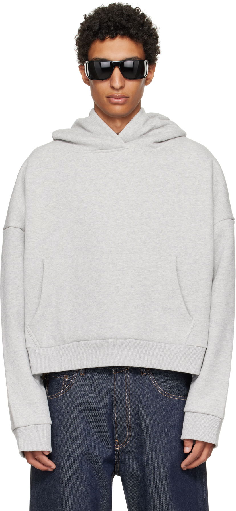 Суитчър Entire Studios Entire Studios Heavy Cropped Hoodie Сиво | ES2125SI